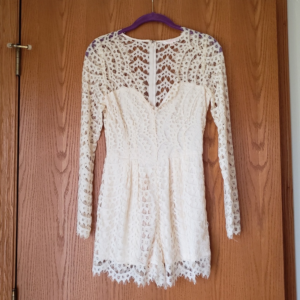 Ivory Lace Romper